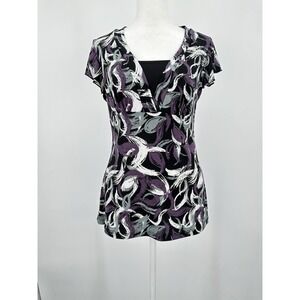 JKLA California Y2K Floral Stretch Top Womens S M Fairy Grunge Whimsygoth Goth